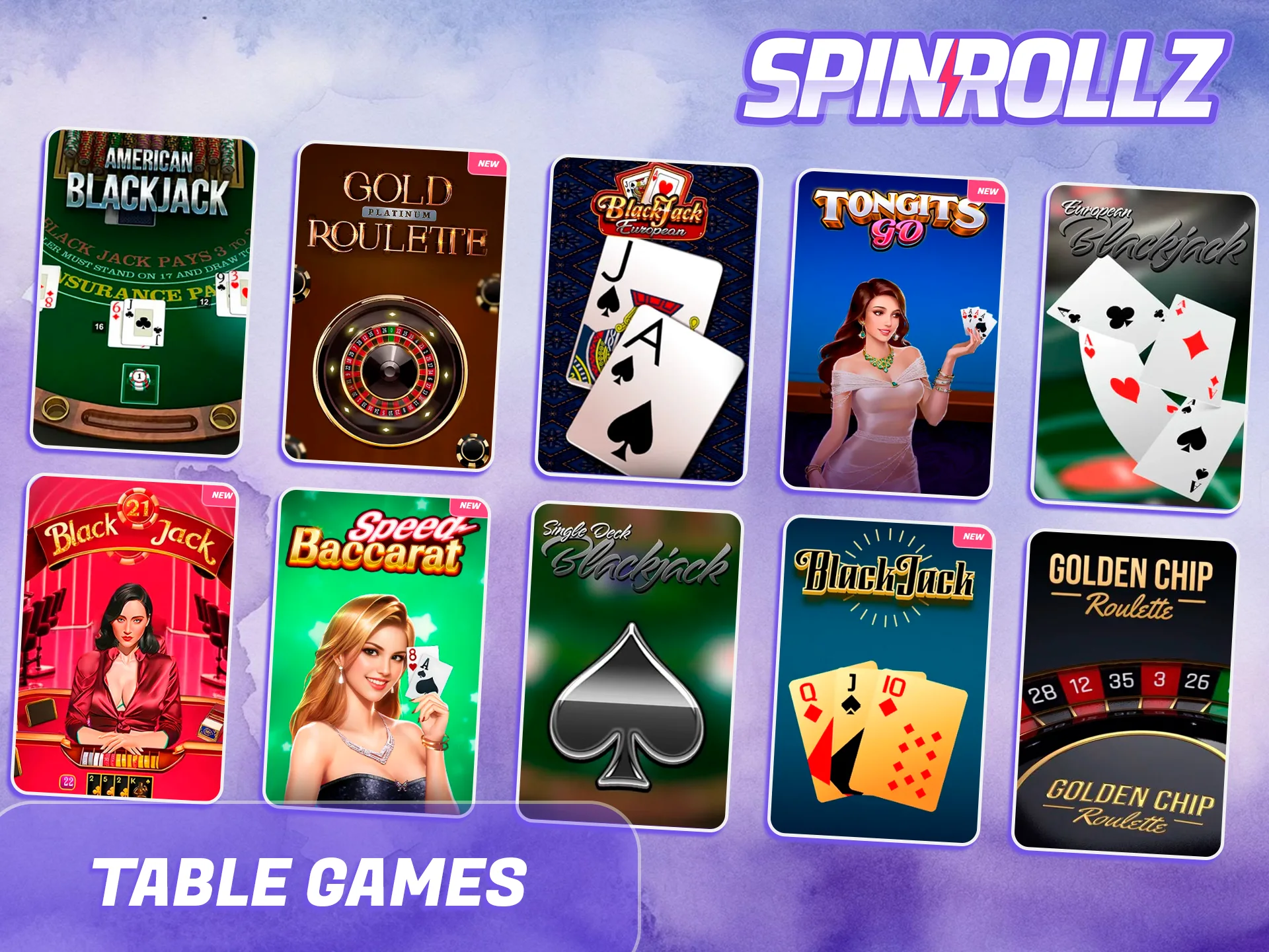 Juega a juegos de mesa en la página web de Spinrollz.